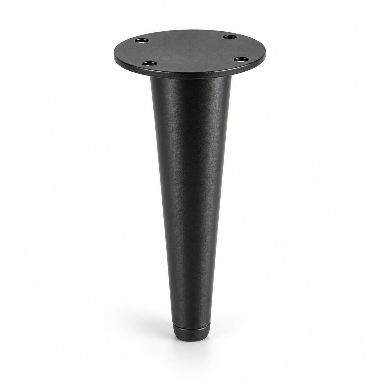Round tapered black sofa leg
