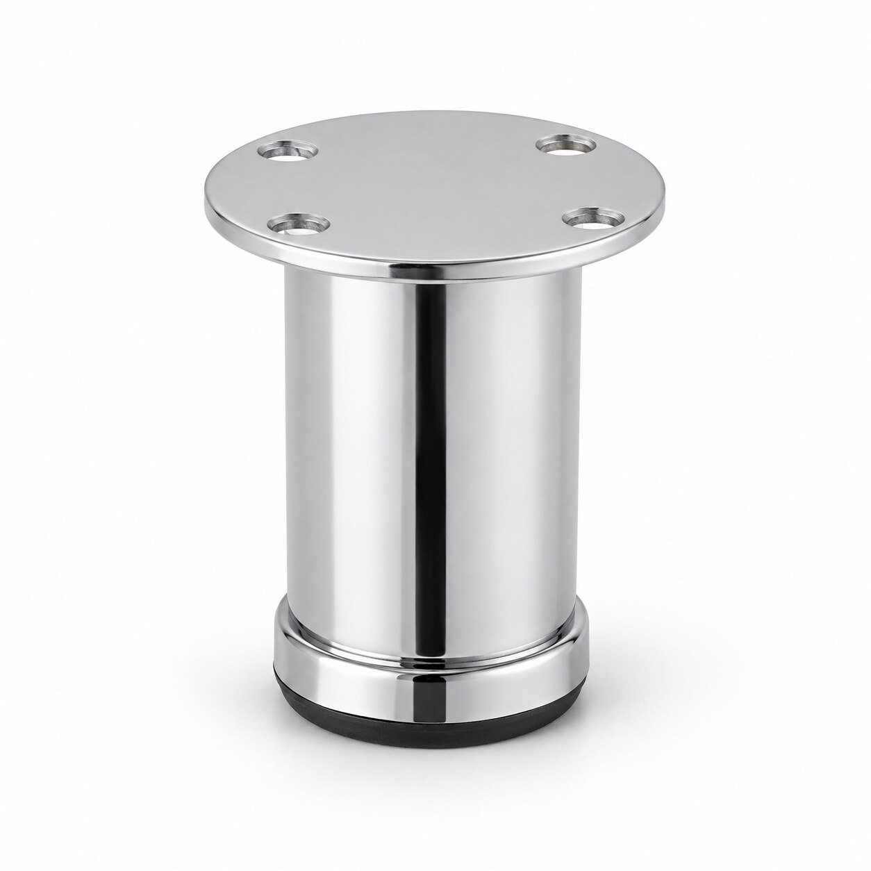 Chrome round sofa leg