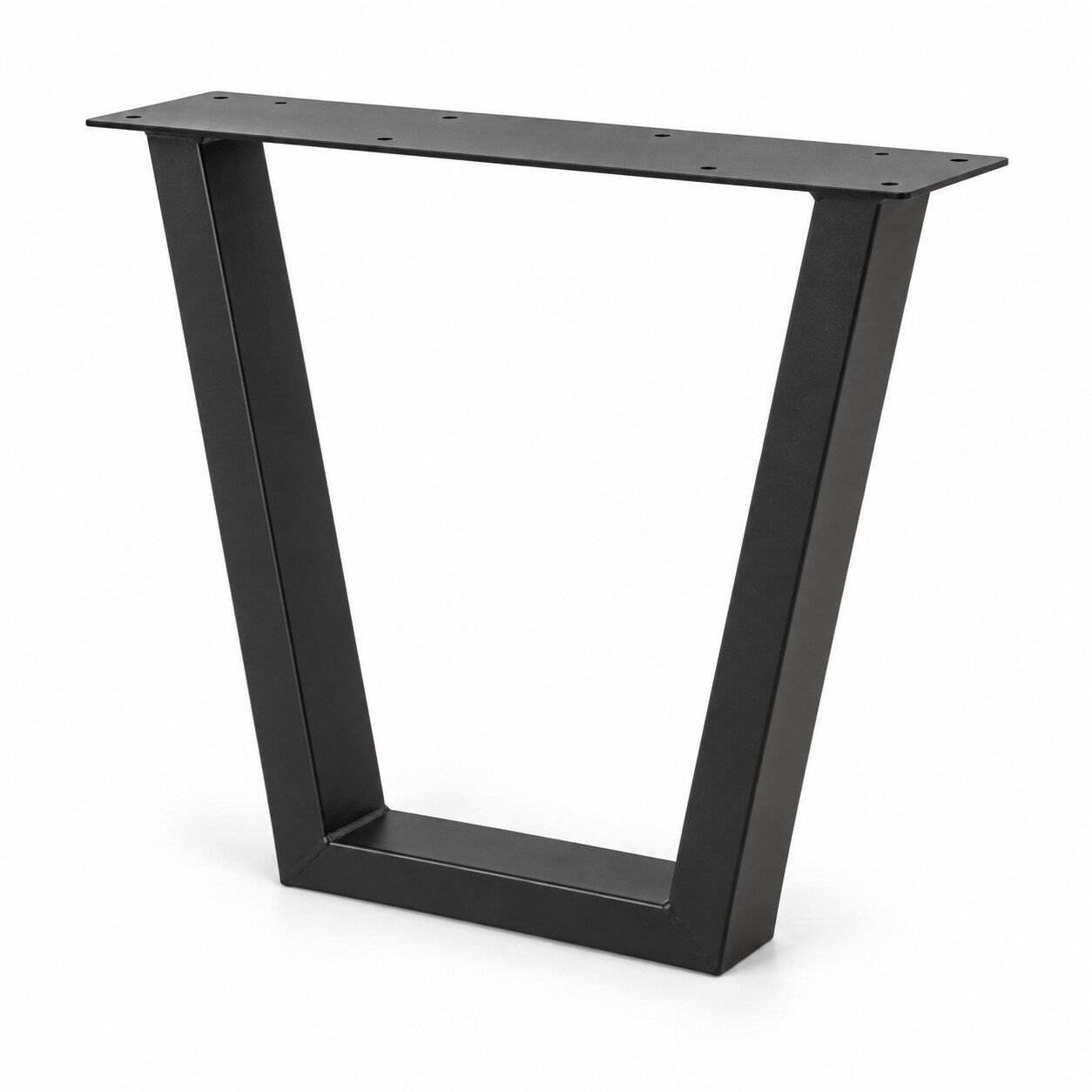 Single inverted trapezoid table leg