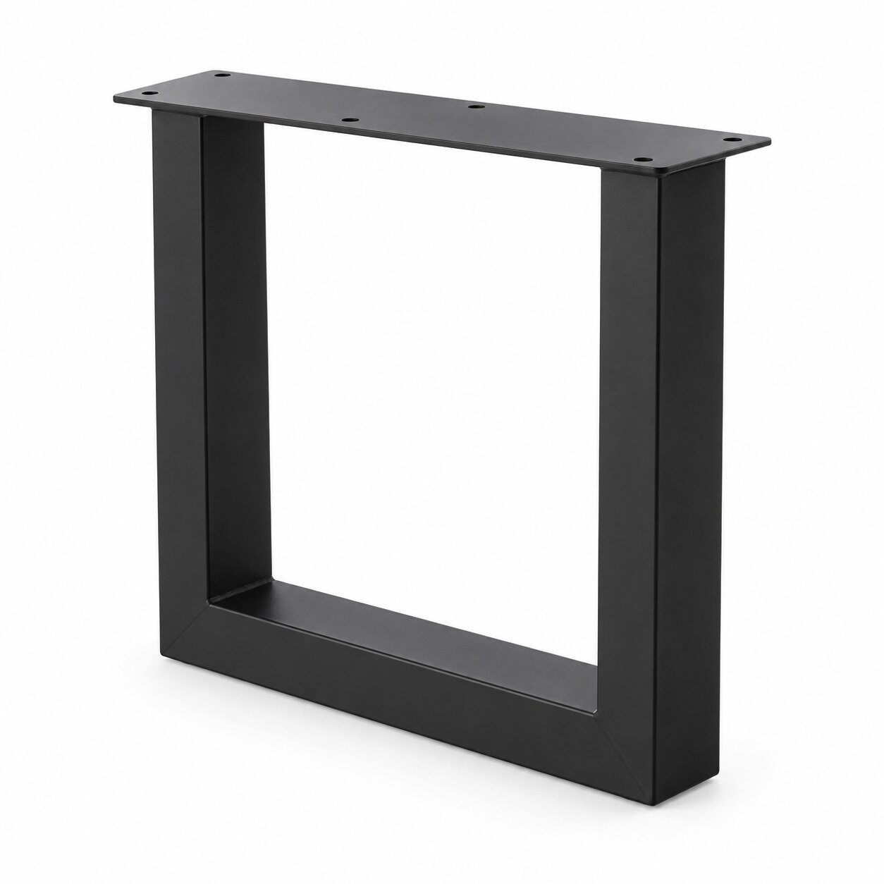 Single black U-frame table leg
